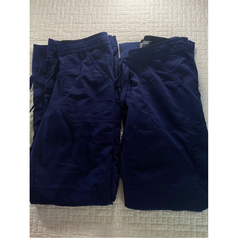 Lot of 2 Pair Grey's Anatomy XS Women's Navy Straight Leg Scrub Pants